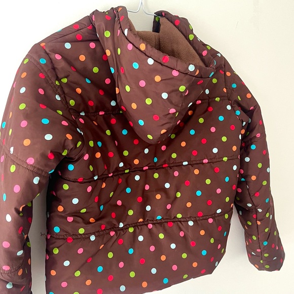 Brown Puffy Dotted Jacket - Picture 2 of 5